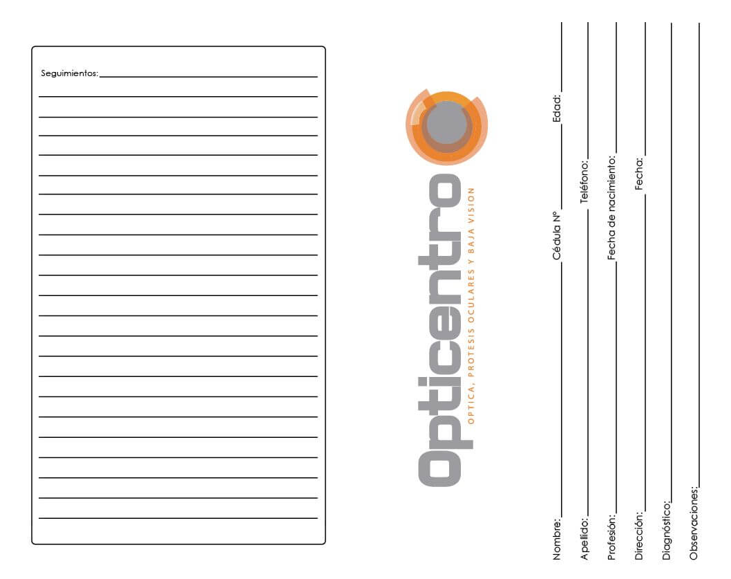 Expedientes personalizados Opticentro Costa Rica