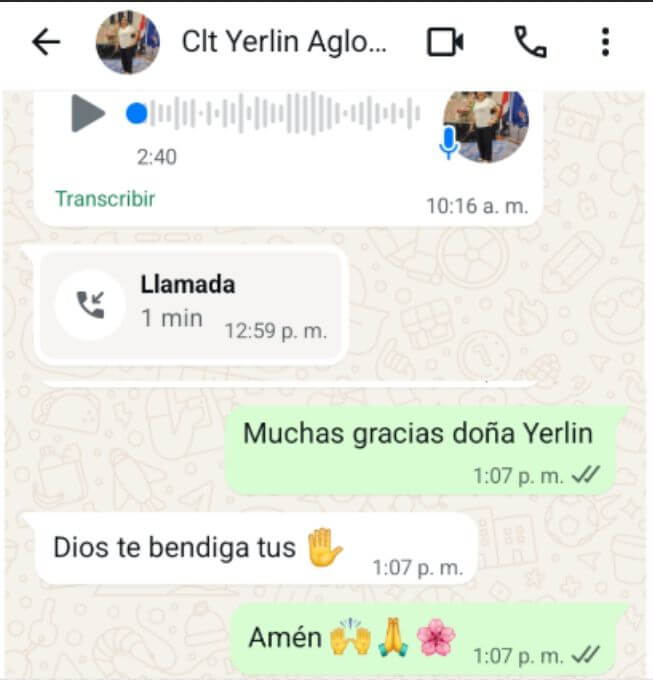 Yerlin Chinchilla — clienta REBA Publicidad